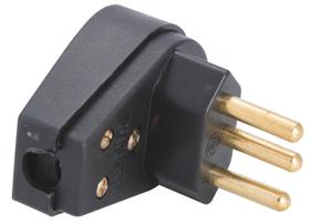 Plugue Angular 2P+T 10 A 250 V Tramontina Preto Plugue Angular 2P+T 10 A 250 V Tramontina Preto