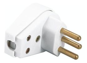 Plugue angular 2P+T 10A 250V~ cor branco