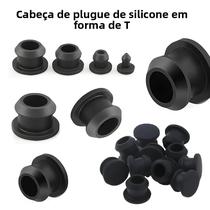 Plugue Cônico Preto De Borracha De Silicone Tipo T Com Encaixe Rápido 2.5-15mm 5-20 Peças Tampas De