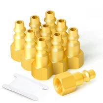 Plugue de ar GASHER Feminino NPT de 1/4 de polegada em latão 300 PSI (pacote com 10) Plugue de ar GASHER Feminino NPT de 1/4 de polegada em latão 300 PSI (pacote com 10)
