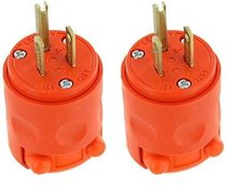 Plugue de aterramento Leviton 515PV-OR 15A 125V Orange (pacote com 2)