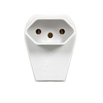 Plugue de Sobrepor Tomada Fêmea 3 Pinos 10A Branco Pezzi