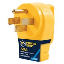 Plugue de substituição Camco Power Grip 50A RV com alça 125-250V