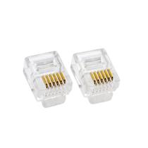 Plugue de telefone SMITON 100PACK 6P6C RJ12 Modular Plugue Plugue de telefone SMITON 100PACK 6P6C RJ12 Modular Plugue