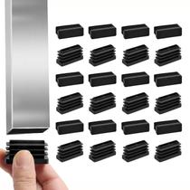 Plugue de tubo Masendelk, pacote 40, 38 x 13 mm, móveis de plástico preto