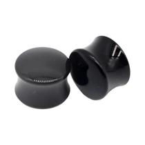 Plugue De Túnel Auricular De Acrílico Transparente Branco E Preto, 2 Peças, Expansor De Piercing