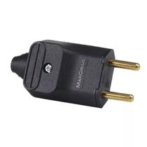 Plugue Desmontável 2P 180 10A Com Prensa Cabos Preto MarGirius