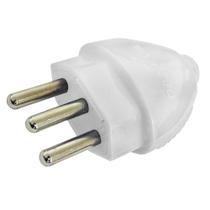 Plugue Desmontavel Daneva 2P + T 20A / 250V Macho Branco 1616
