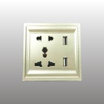 Plugue elétrico de carregador de parede USB Gold AC100-250V/10A - Generic