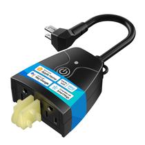 Plugue elétrico Meross Outdoor Smart Plug Waterproof 2 tomadas