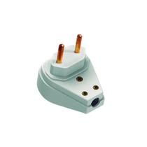 Plugue Elétrico Prensa Macho 2 Pinos Cinza 20A - Ilumi, Opção: Cinza Plugue Elétrico Prensa Macho 2 Pinos Cinza 20A - Ilumi, Opção: Cinza