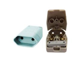 Plugue Fêmea 2 Pinos para Cabo,10 Amperes - PERLEX