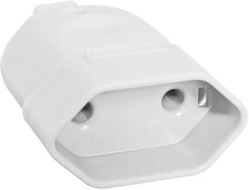 Plugue fêmea 2P 10A 250V~ cor branco
