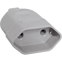 Plugue Fêmea 2p 10a 250v~ Cor Cinza Tramontina