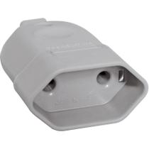 Plugue Fêmea 2p 250 V 10 a Cinza - Tramontina Plugue Fêmea 2p 250 V 10 a Cinza - Tramontina