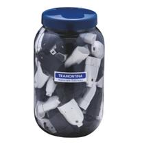 Plugue Femea 2P Preto/Branco Em Pote c/66 Tramontina Plugue Femea 2P Preto/Branco Em Pote c/66 Tramontina