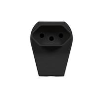 Plugue Fêmea 2P + T 10A 250V Padrão - Pezzi Preto Plugue Fêmea 2P + T 10A 250V Padrão - Pezzi Preto
