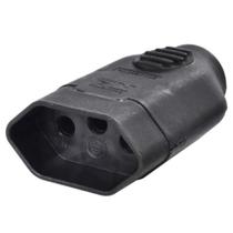 Plugue Femea 2P+T 10A - 250V Preto Plugue Femea 2P+T 10A - 250V Preto