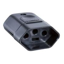 Plugue Femea 2P+T 10A/250V Preto Plugue Femea 2P+T 10A/250V Preto