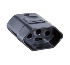 Plugue Fêmea 2p+t 10a/250v Preto - Tramontina Plugue Fêmea 2p+t 10a/250v Preto - Tramontina