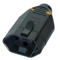 Plugue Fêmea 2P+T 20A Preto - 2147 - FAME
