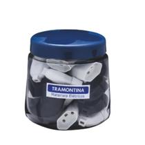 Plugue Femea 2P+T 20A Preto/Branco Em Mini Pote c/14 Tramontina Plugue Femea 2P+T 20A Preto/Branco Em Mini Pote c/14 Tramontina