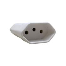 Plugue femea-3p-10a-branco-mec tronic