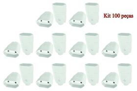 Plugue Fêmea Branco 10a 2 Pólos Radial Kit com 100 pç Plugue Fêmea Branco 10a 2 Pólos Radial Kit com 100 pç
