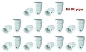 Plugue Fêmea Branco 10a 3 Pólos Radial Kit com 100 pç