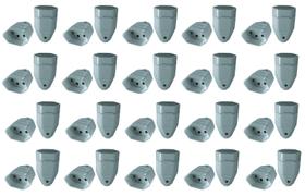 Plugue Fêmea Cinza 10a 3 Pólos Radial Kit com 20 pç