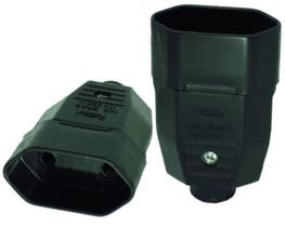 Plugue Fêmea Preto 10a 2 Pólos Radial 1501.104