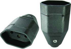 Plugue Fêmea Preto 20a 2 Pólos + Terra Radial 1501.149 Plugue Fêmea Preto 20a 2 Pólos + Terra Radial 1501.149