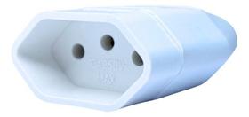 Plugue Fêmea Tomada 2p+t 10a Branco - Tomada 3 Pinos Plugue Fêmea Tomada 2p+t 10a Branco - Tomada 3 Pinos