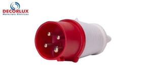Plugue Industrial Decorlux 32a-3p+T,6h,Ip44 Vermelho 380/415v