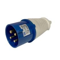 Plugue industrial piwd 32 a 4 polos 9h 200-250 vca/cc