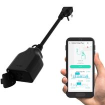 Plugue inteligente de energia externa YoLink, IP65, 1800 W, 15A com monitoramento de energia em tempo real, desligamento automático de segurança, compatível com Alexa e Google Assistant, requer o Hub YoLink