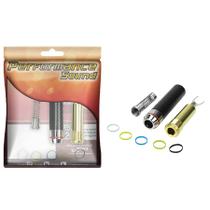 Plugue J10 P10 Fêmea Estéreo Ouro 18k Profissional Top Linha Plugue J10 P10 Fêmea Estéreo Ouro 18k Profissional Top Linha