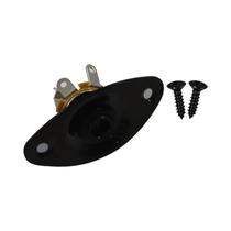 Plugue Jack Oval Cromado Dourado 1/4'' (6,35mm) Para Guitarra - Soquete De Saída/Entrada Para