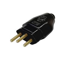 Plugue Macho 180º 2P+T 20A Preto 10311-1 Blux Plugue Macho 180º 2P+T 20A Preto 10311-1 Blux