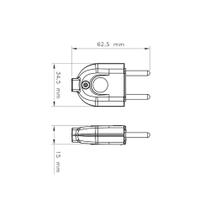 Plugue Macho 2P 10 A 250 V Tramontina Branco