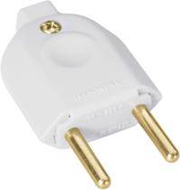 Plugue Macho 2P 10 A 250 V Tramontina Branco