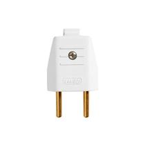 Plugue Macho 2P 10A 250v Branco Romazi