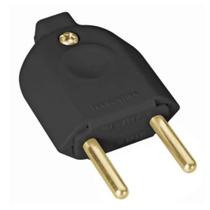 Plugue macho 2p 10a 250v pvc preto tramontina