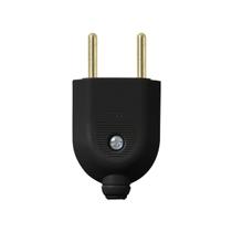 Plugue Macho 2P Cabo 250v 10a Preto - Pezzi