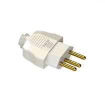 Plugue macho 2p+t 10a 250v pb branco weg 13302118 Plugue macho 2p+t 10a 250v pb branco weg 13302118