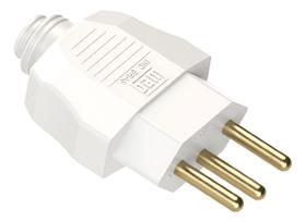 Plugue macho 2p+t 10a br Plugue macho 2p+t 10a br
