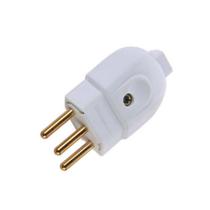 Plugue macho 2p+t 20a 250v branco tramontina
