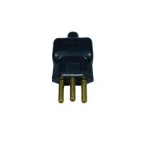 Plugue Macho 2P+T 20A 250V Preto Plugue Macho 2P+T 20A 250V Preto