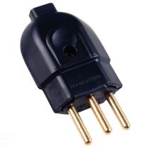 Plugue Macho 2P+T 250 V 20 A Tramontina Preto