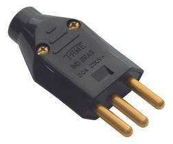 Plugue Macho 3 Pinos Fame 20A Preto